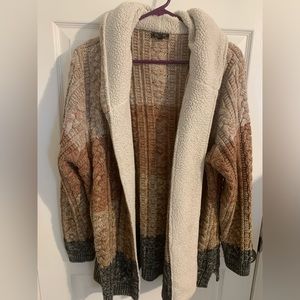 Comfy warm Lety & Me Helsa Sherpa Trim Cardigan